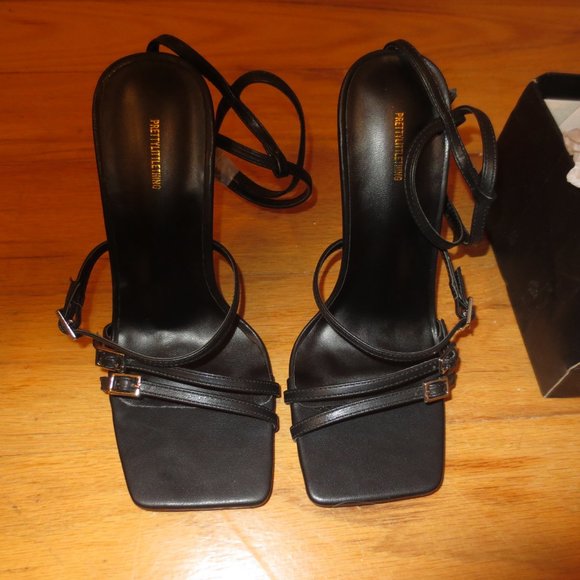 LAST CHC NEW 2 pair PRETTY LITTLE THING  Straps & Buckles Sexy High Heel Sandals - Picture 12 of 14